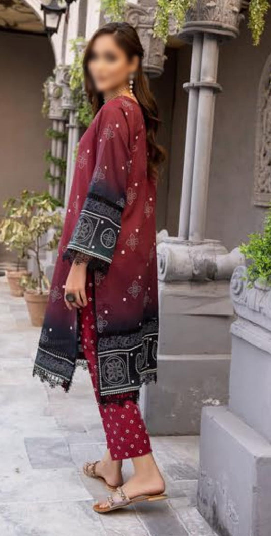 NUR Printed 02 Piece Khaddar Collection NK 05