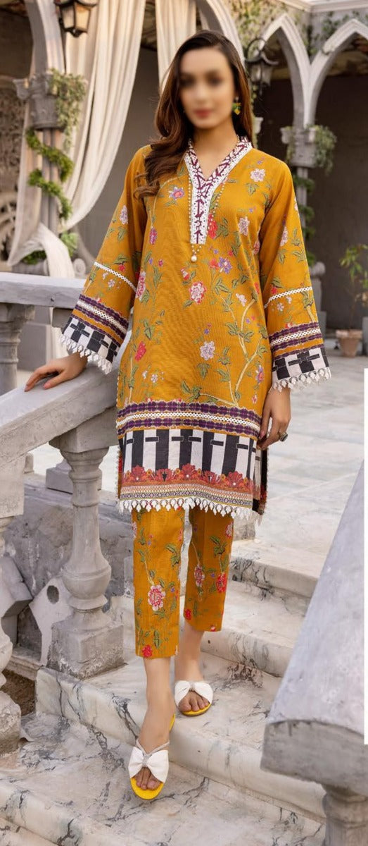 NUR Printed 02 Piece Khaddar Collection NK 06