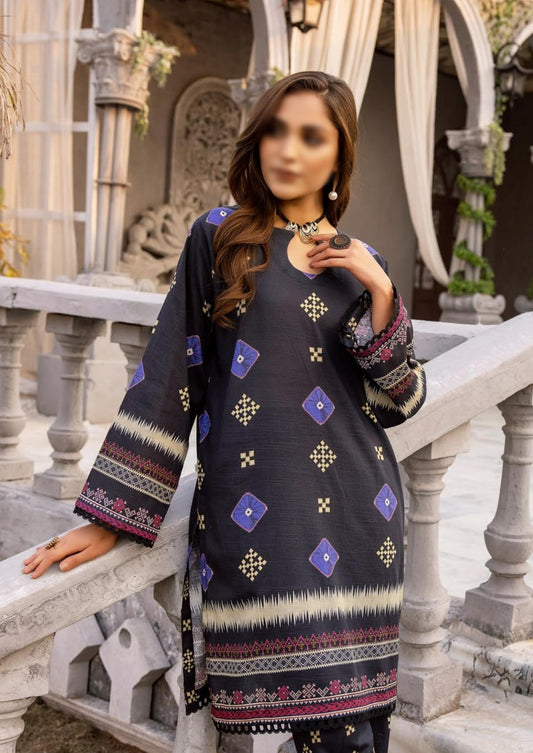 NUR Printed 02 Piece Khaddar Collection NK 07