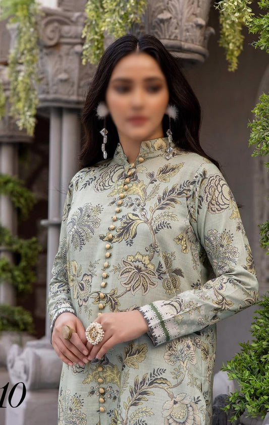 NUR Printed 02 Piece Khaddar Collection NK 10