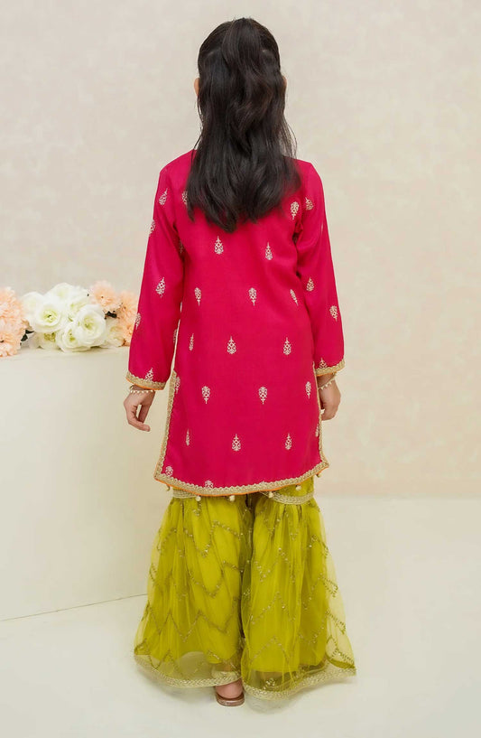 Modest Embroidered Raw Sillk Stitched 3 Piece - Noorani - MD25F - Festive Collection