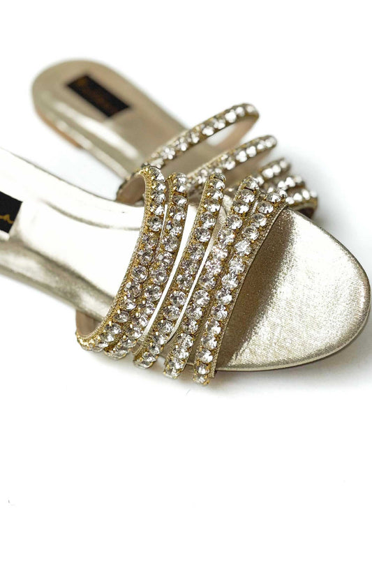 Malhaa Fashion Fancy Footwear Flats - MLH25FW - Nosh-F - Silver - Festive Collection