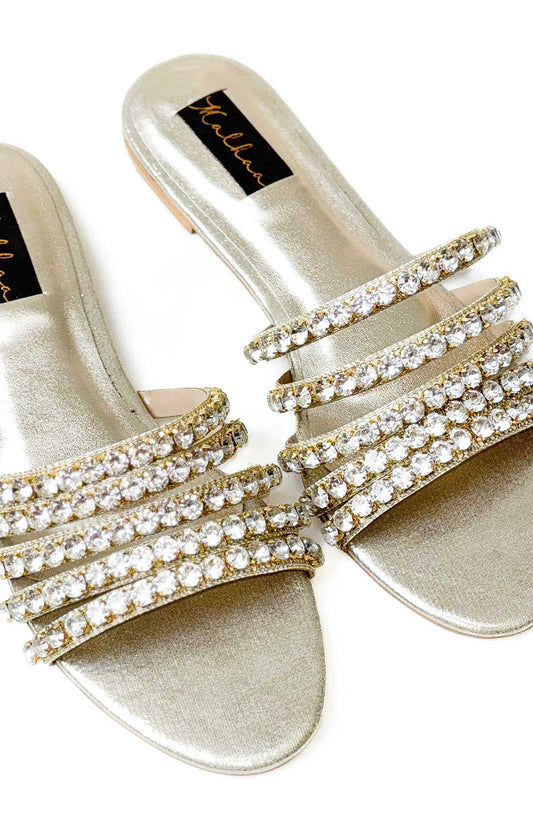 Malhaa Fashion Fancy Footwear Flats - MLH25FW - Nosh-F - Silver - Festive Collection