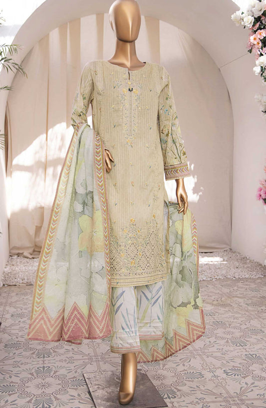 Nayab by HZ Textile Embroidered Lawn Unstitched 3 Piece - NPE-11 - HZ25NL - Biscotti - Summer Collection