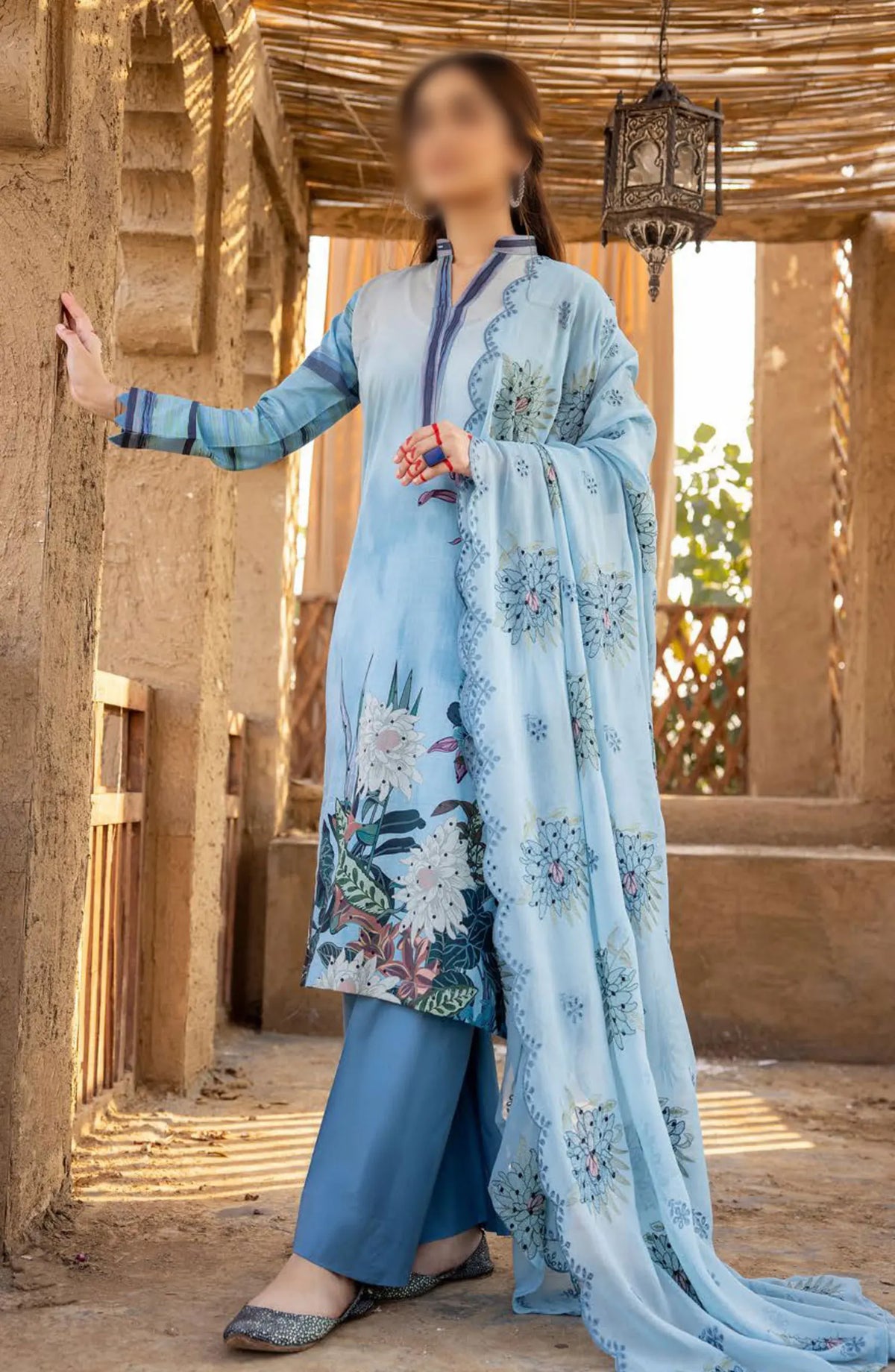 RangRez Printed and Embroidered Lawn Collection - NR-09