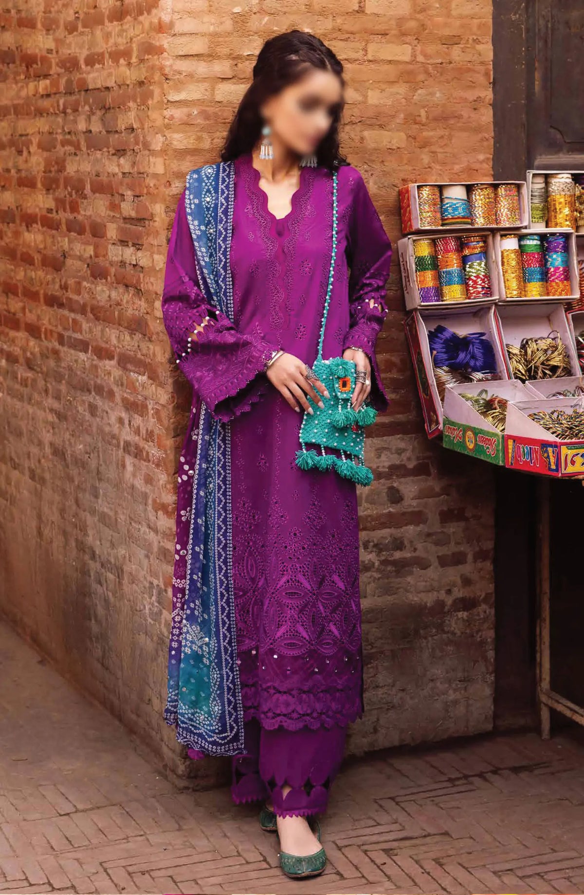 Nureh Bazar Lawn Chikankari Collection 2024 - NS 125