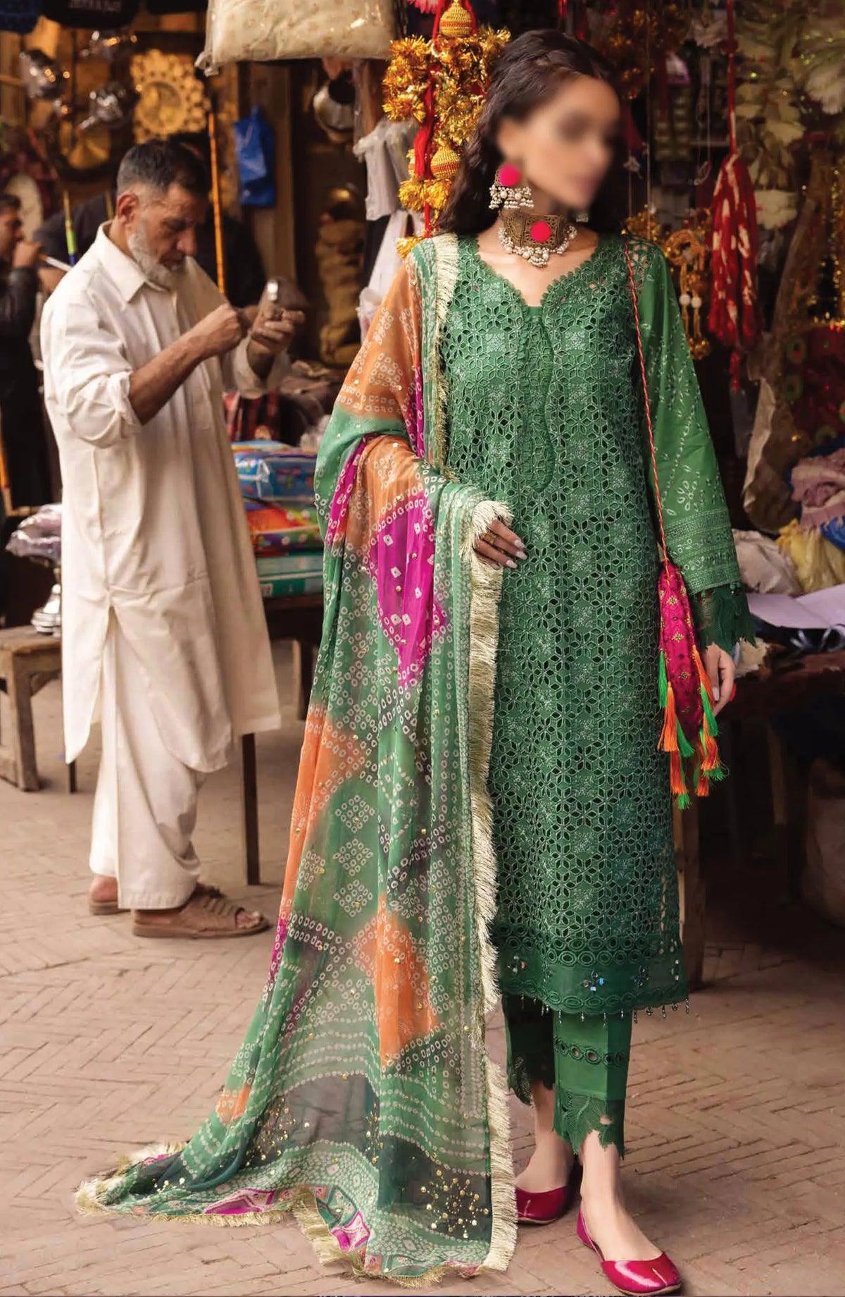Nureh Bazar Lawn Chikankari Collection 2024 - NS 126