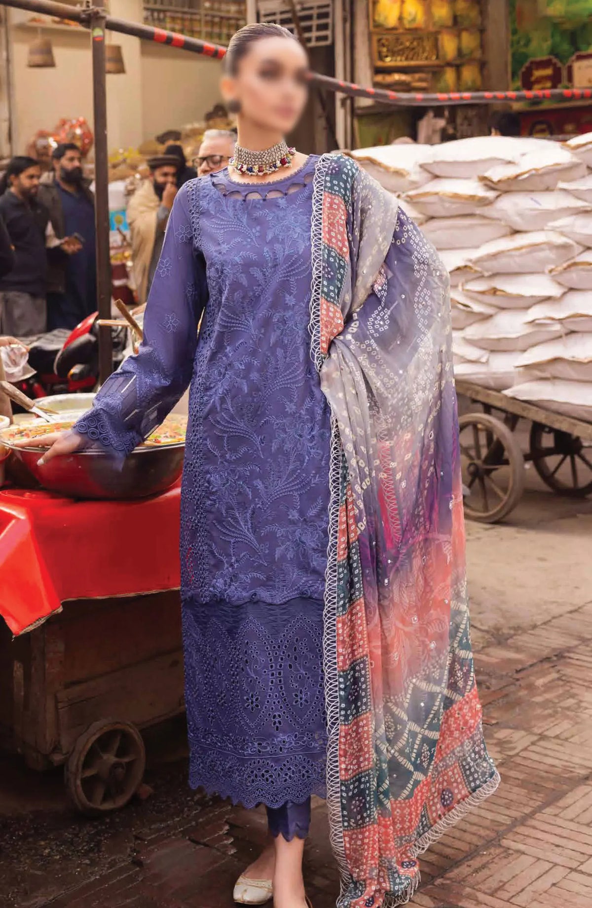 Nureh Bazar Lawn Chikankari Collection 2024 - NS 127
