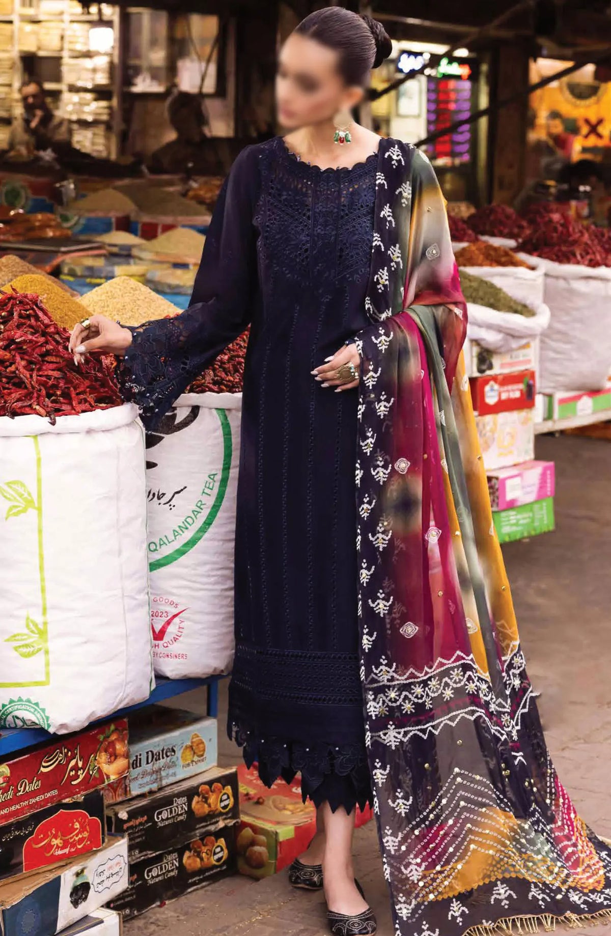 Nureh Bazar Lawn Chikankari Collection 2024 - NS 129