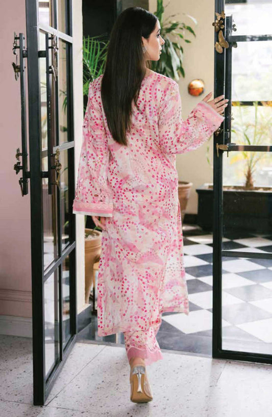 Ballerina by Nureh Embroidered Lawn Unstitched 2 Piece Suit - NU2 - 151 - NU25BC - Light Pink - Suumer Collection