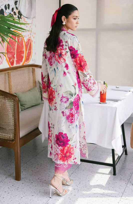 Ballerina by Nureh Embroidered Lawn Unstitched 2 Piece Suit - NU2 - 153 - NU25BC - Hot Pink - Suumer Collection