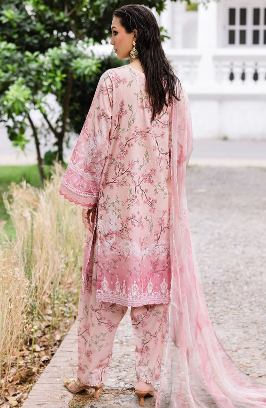 Nureh Chikankari Lawn Unstitched 3 Piece Suit - DD-01 - NU25DDCL - Pink - Summer Collection