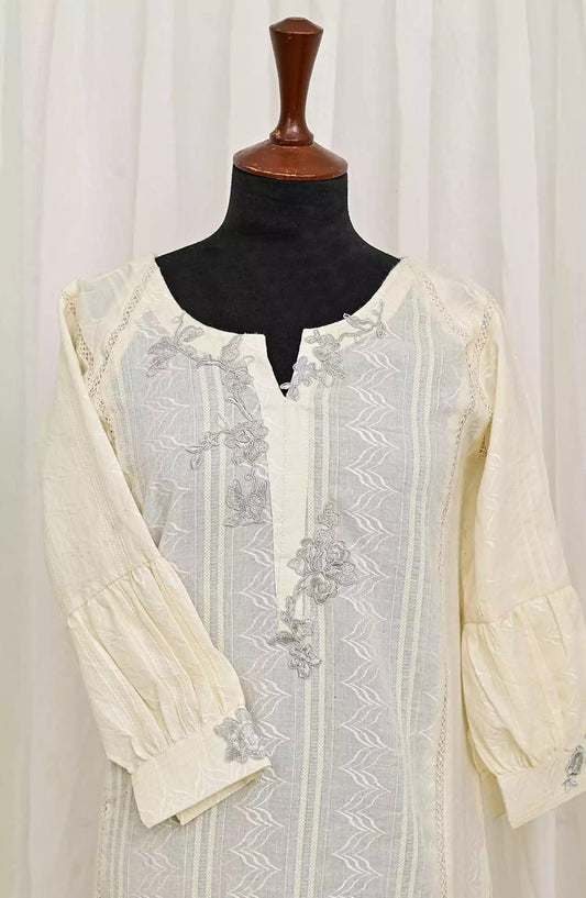 Artistic wear Pret Collection - Off-white texture kurtas