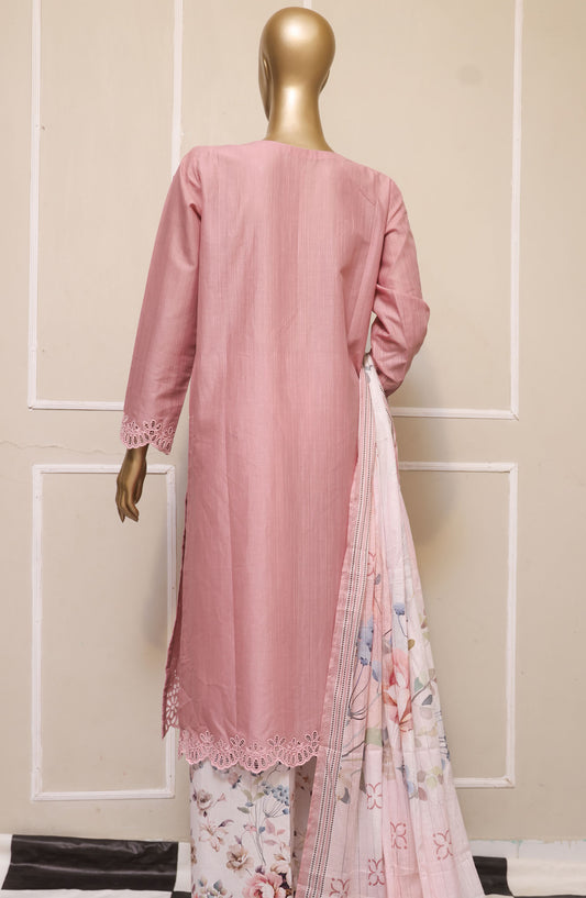 Oriental by HZ Textile Embroidered Lawn Unstitched 3 Piece Suit - OPK-17 - HZ25OPK - Pink - Summer Collection
