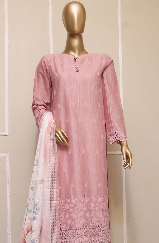 Oriental by HZ Textile Embroidered Lawn Unstitched 3 Piece Suit - OPK-17 - HZ25OPK - Pink - Summer Collection