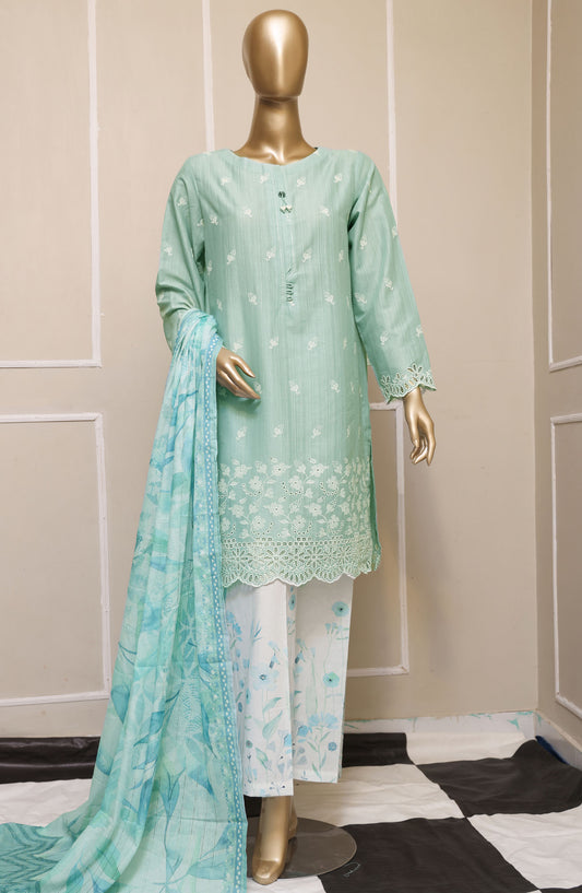 Oriental by HZ Textile Embroidered Lawn Unstitched 3 Piece Suit - OPK-21 - HZ25OPK - Green - Summer Collection