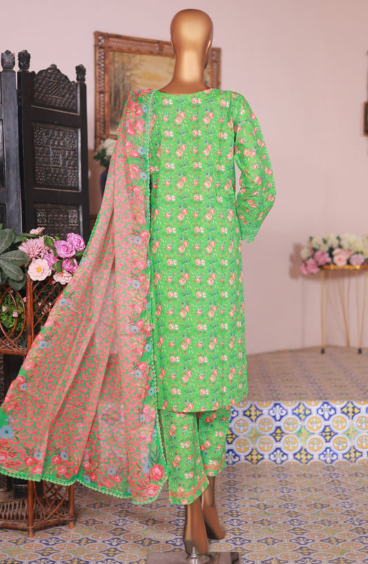 Oswah by Suntex Embroidered Lawn Stitched 3 Piece Suit - OS-2522K - SS25OLC - Green - Summer Collection