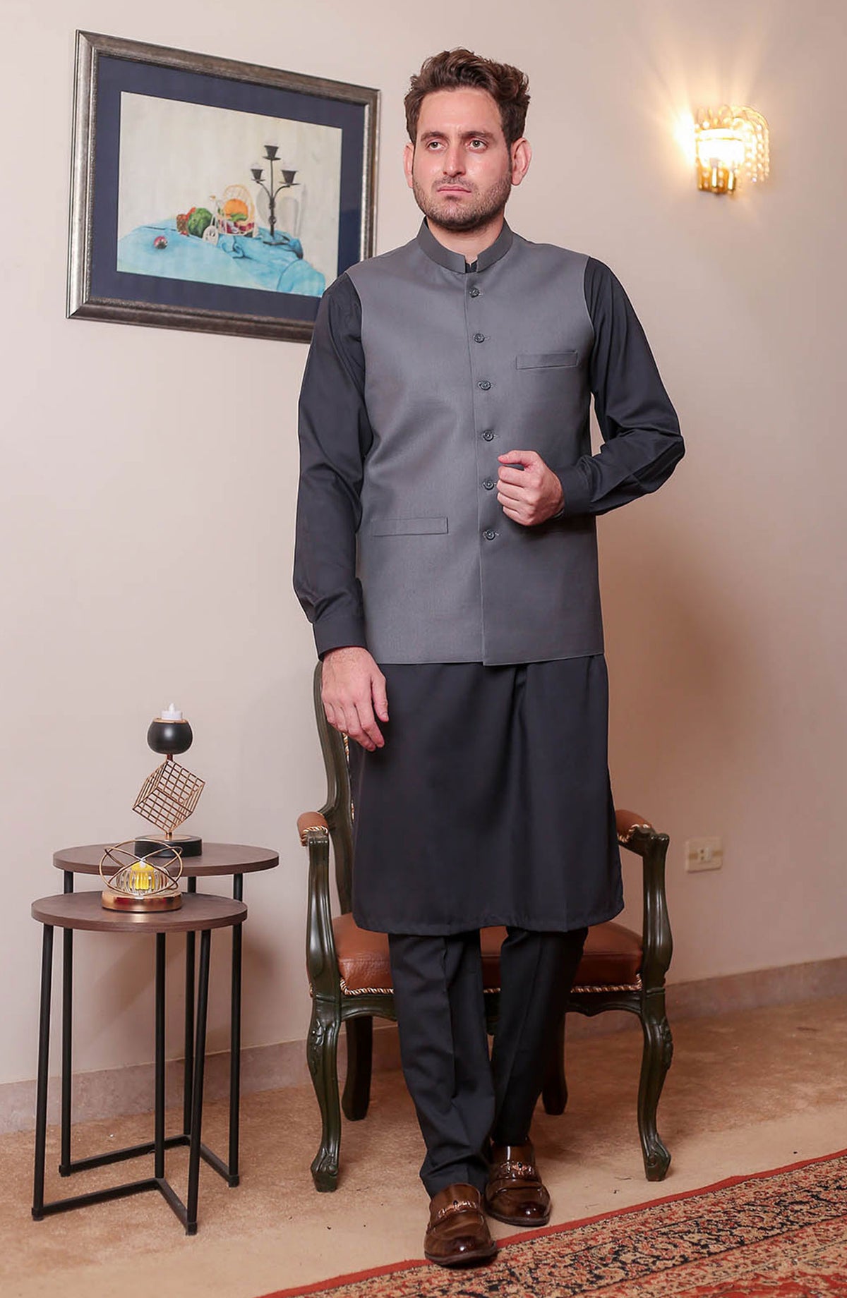 Real Image Mens Waist Coat and Prince Coat Collection - ow029