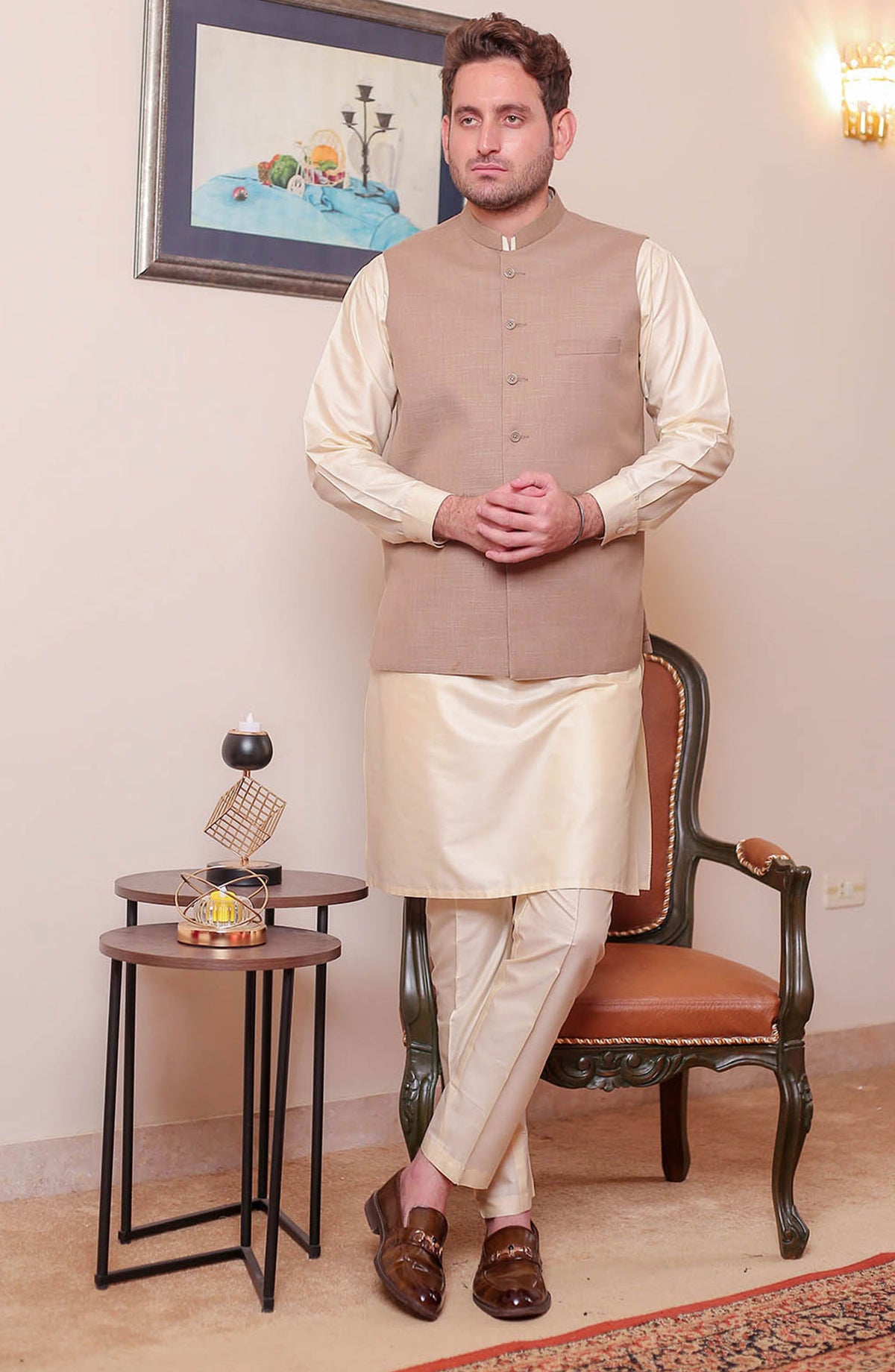 Real Image Mens Waist Coat and Prince Coat Collection - ow036