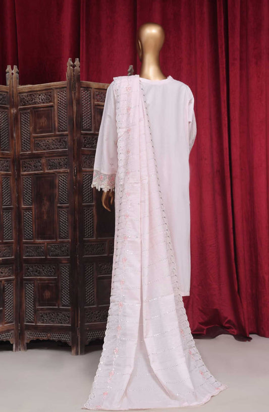 Bin Saeed Embroidered Lawn Stitched 3 Piece - PC 28621 - BS25LF - Light Pink - Summer Collection
