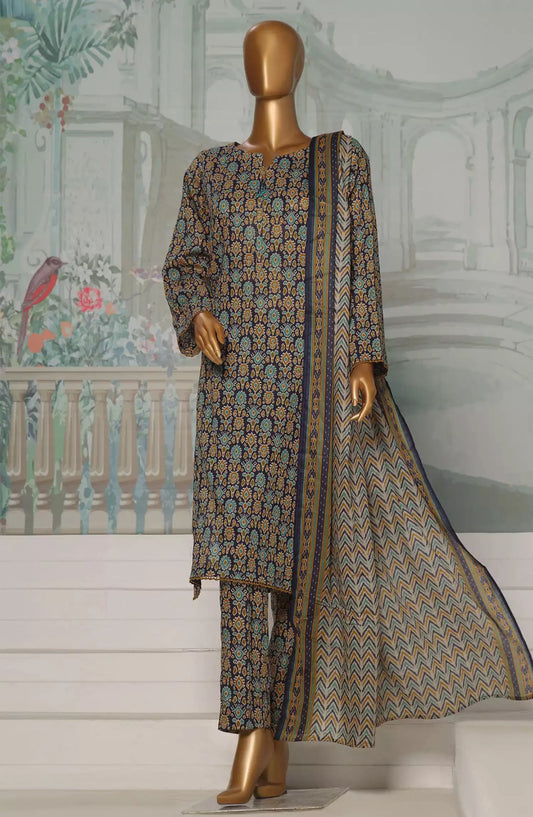 HZ Platinum Co Ords Autumn 3 Pcs Printed Collection - PCC-225 B