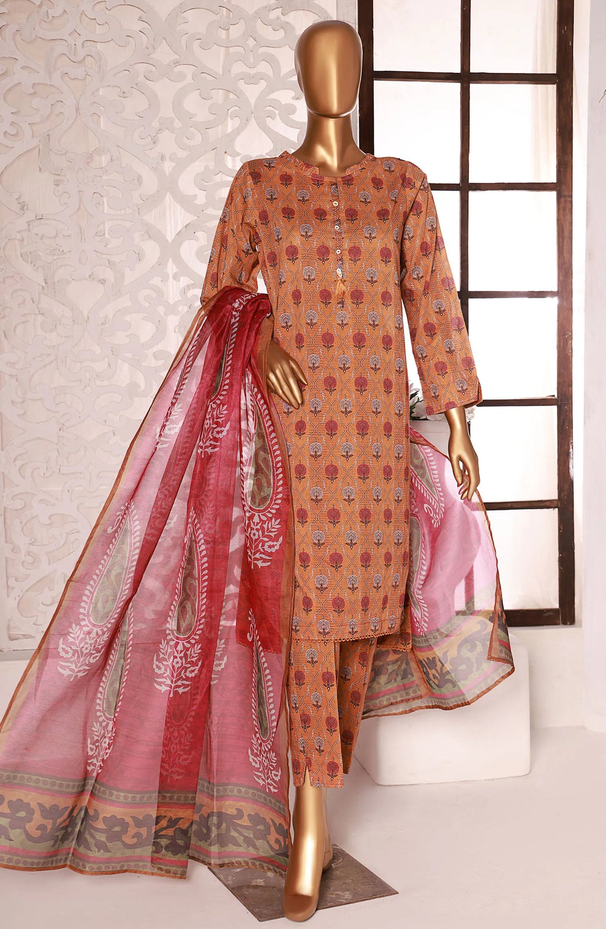 HZ Kaavish RTW Printed Co Ords Collection 2024 - PCD 401 mustard