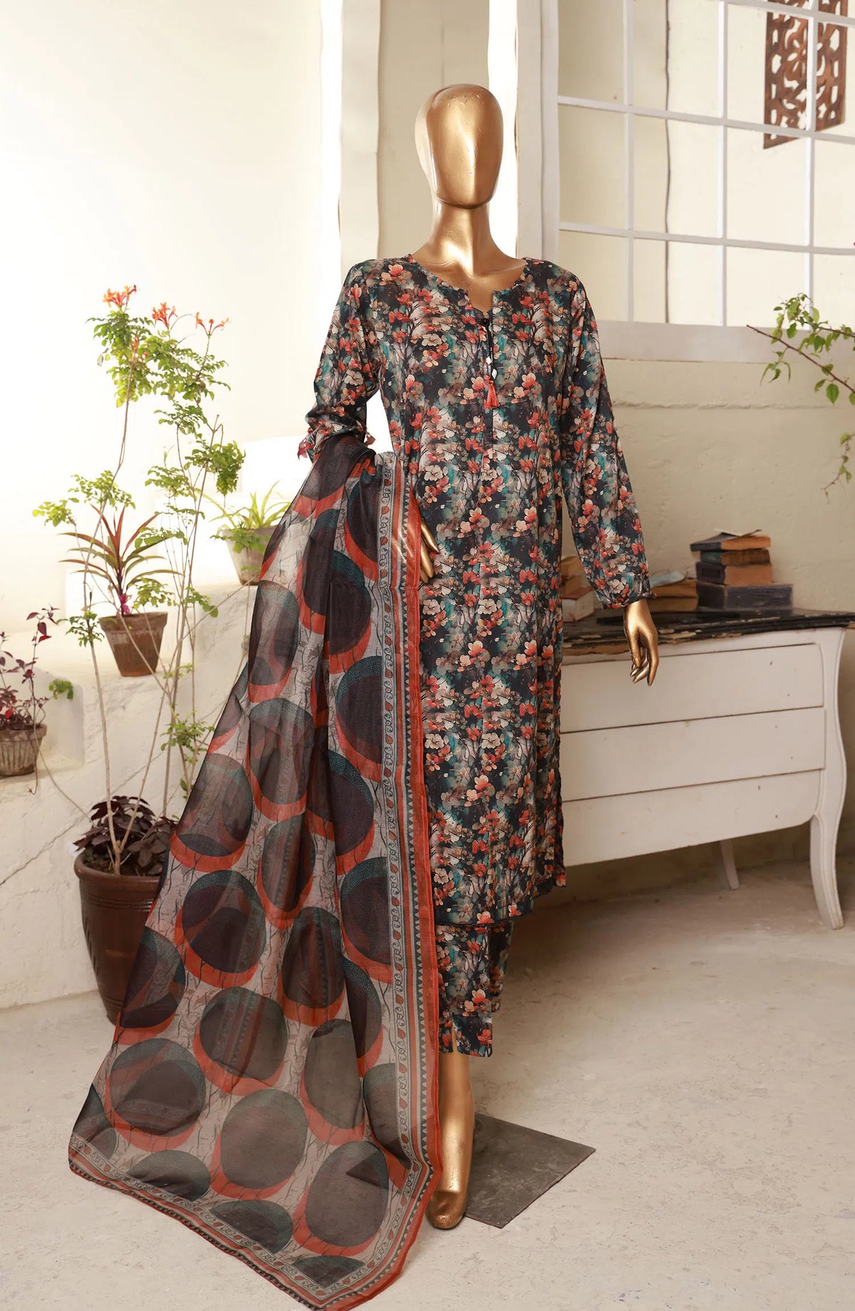 HZ Kaavish RTW Printed Co Ords Collection 2024 - PCD 408 Dark Multi