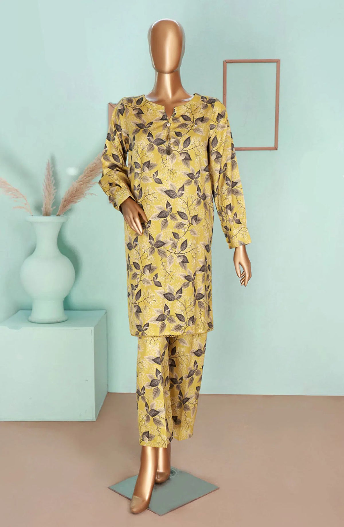 HZ RTW AFSAANE Printed  Co ords Eid Drop Collection - PCL 401 Lime Green