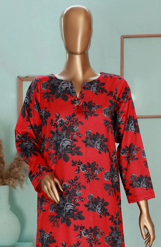 HZ RTW AFSAANE Printed  Co ords Eid Drop Collection - PCL 404 Red