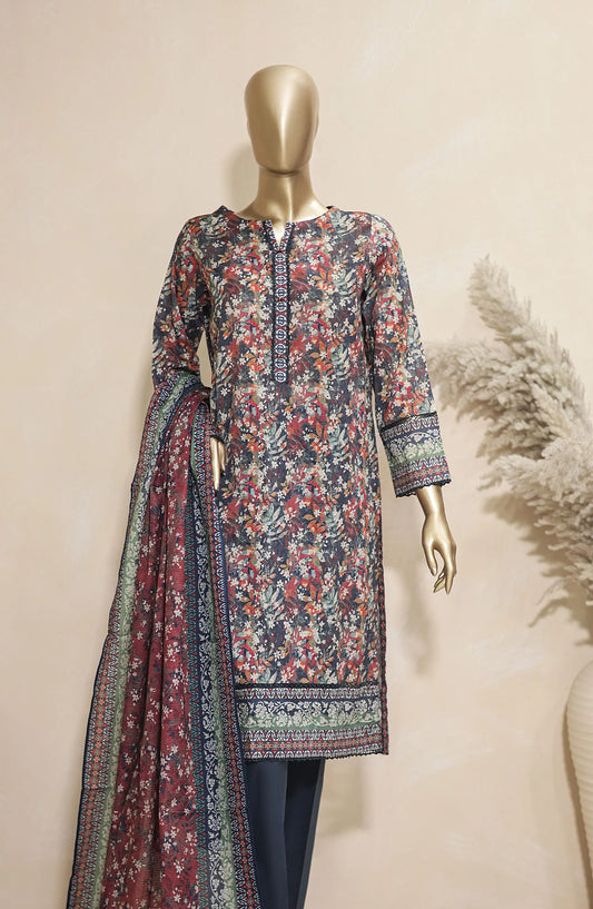 HZ Platinum Digital Printed Lawn with Doriya Dupatta Collection 2024 - PDC 42