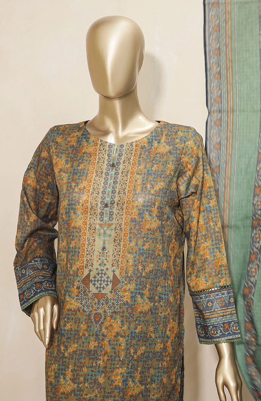 HZ Platinum Digital Printed Lawn with Doriya Dupatta Collection 2024 - PDC 47