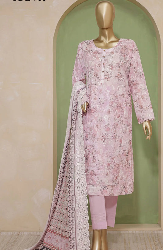 HZ Dhagakari Printed Embroidered Lawn Collection - PDE 733