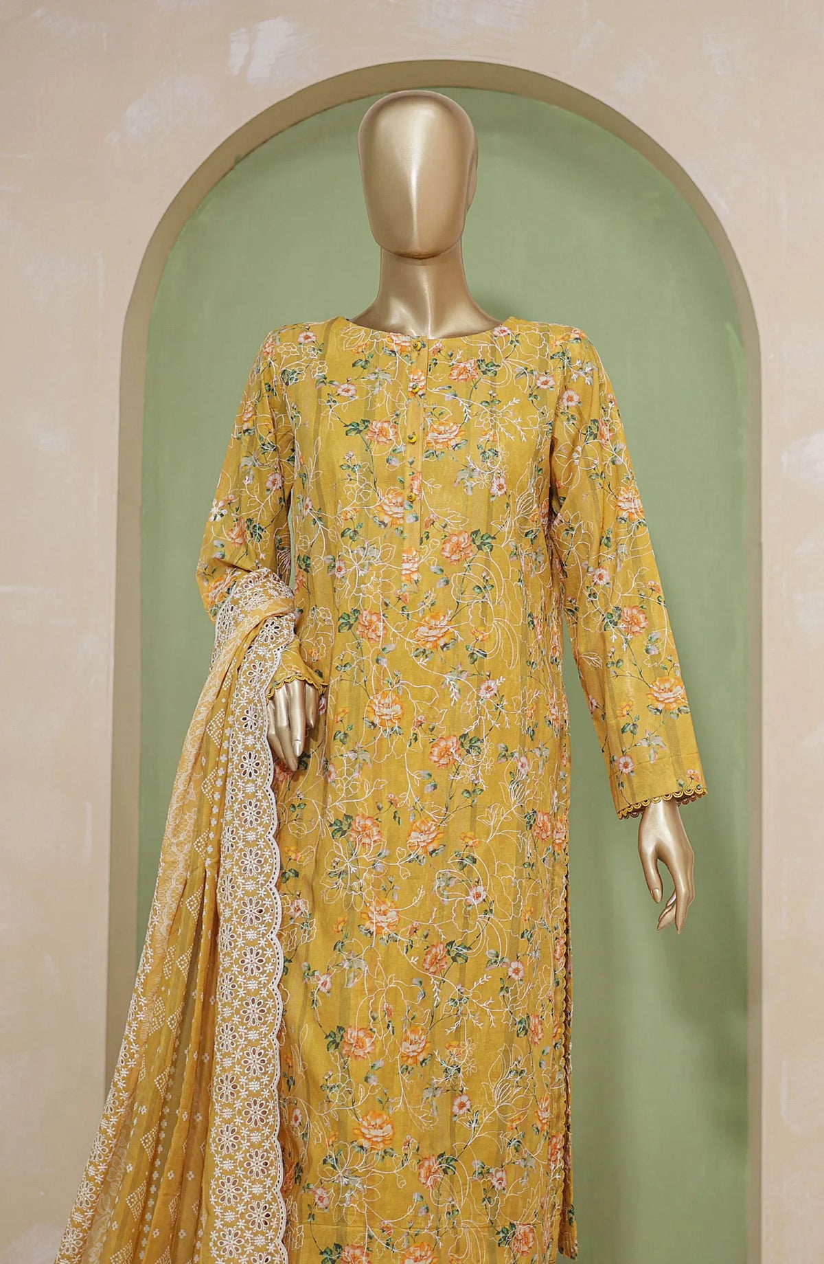 HZ Dhagakari Printed Embroidered Lawn Collection - PDE 735