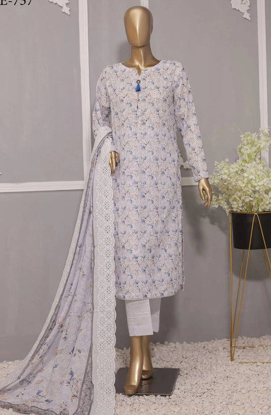 HZ Dhagakari Printed Embroidered Lawn Collection - PDE 737