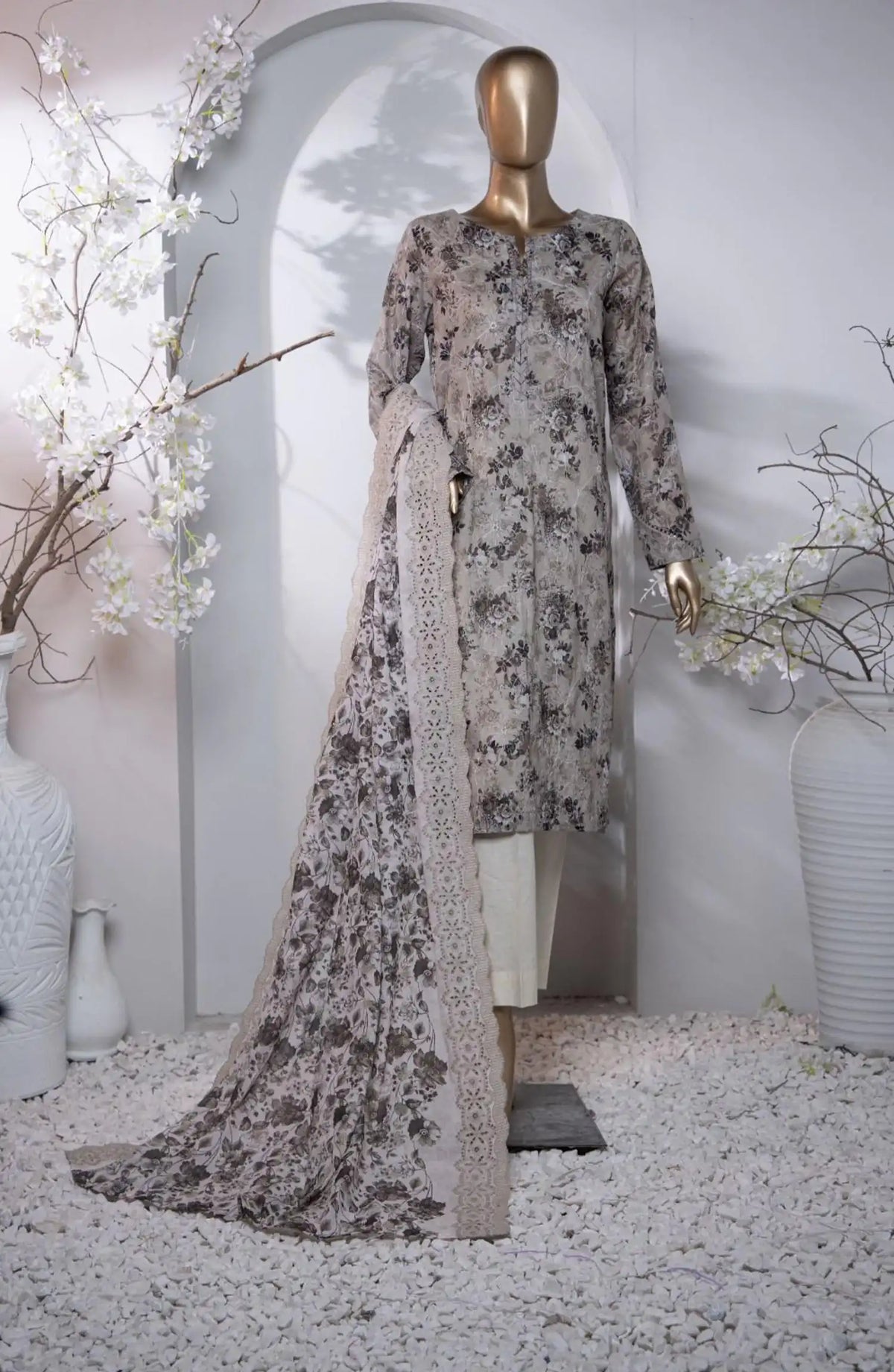 HZ Dhagakari Embroidered Lawn Collection - PDE-787