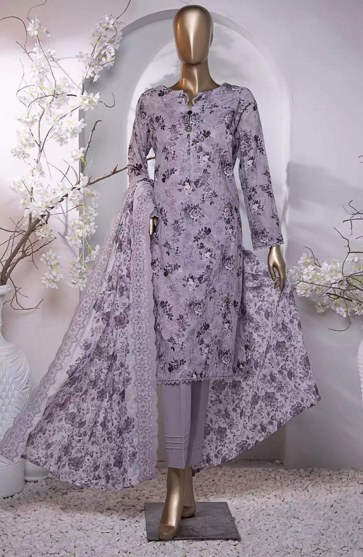 HZ Dhagakari Embroidered Cotton Lawn Collection Vol 03 - PDE-788