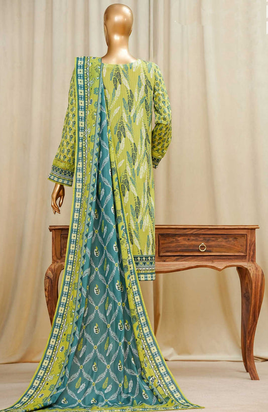 Gardenia by HZ Textile Printed Swiss Lawn Stitched 3 Piece - PDL-713 PARROT GREEN - HZ25PDL - Summer Collection