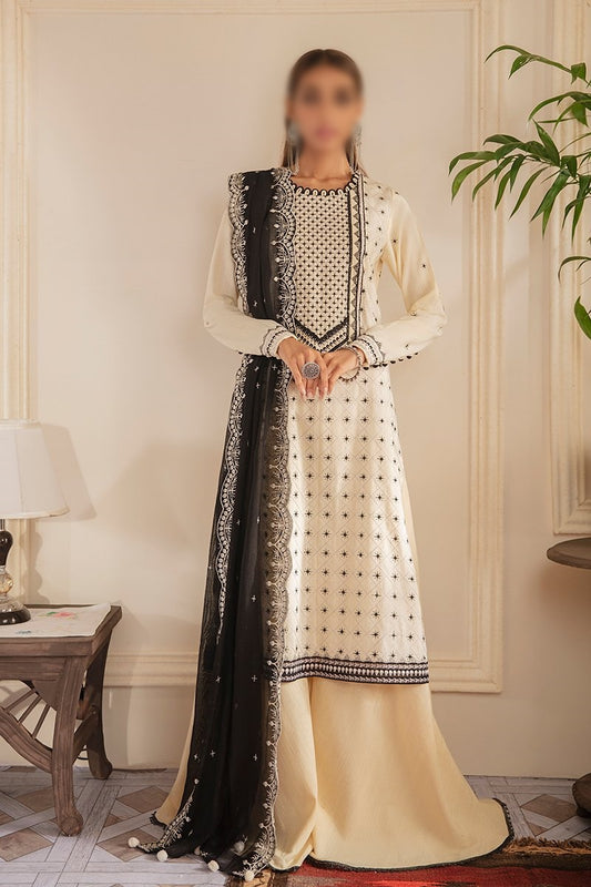 Manzil - Khaddar and Linen Unstitched Collection D- PEARL ACME