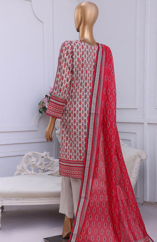 Aashkaar by HZ Textile Embroidered Lawn Stitched 3 Piece Suit - PEC-120 Beige Maroon - HZ25ASHK - Maroon - Summer Collection