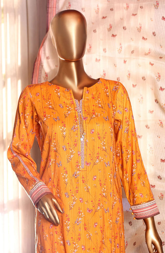 HZ Premium Emb Lawn Shirt with Fancy Printed Dupatta Collection - PEC-180