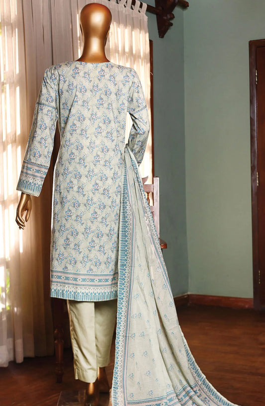 HZ Premium Emb Lawn Shirt with Fancy Printed Dupatta Collection - PEC-183