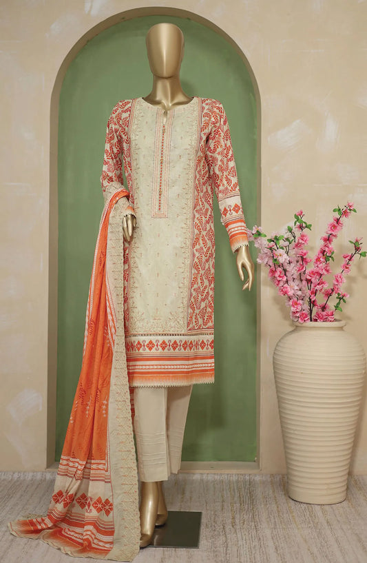 HZ Premium Emb Lawn Shirt with Emb Lawn Dupatta Collection - PEC-702