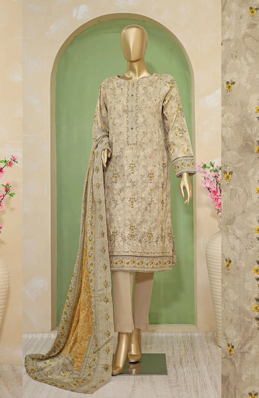 HZ Premium Emb Lawn Shirt with Emb Lawn Dupatta Collection - PEC-704