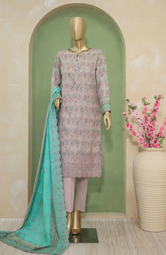 HZ Premium Emb Lawn Shirt with Emb Lawn Dupatta Collection - PEC-709