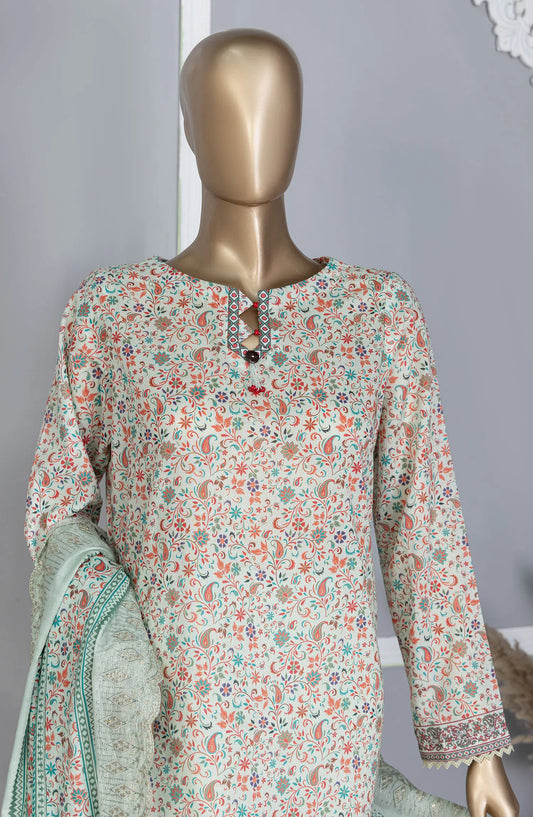 Premium Lawn Embroidered Shirt With Embroidered Cutwork Lawn Dupatta Vol-04 - PEC-757