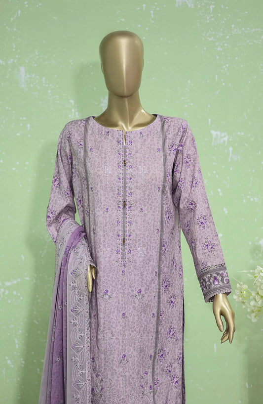 HZ Premium Emb Lawn Shirt with Emb Bamber Chiffon Dupatta Collection - PEC-902