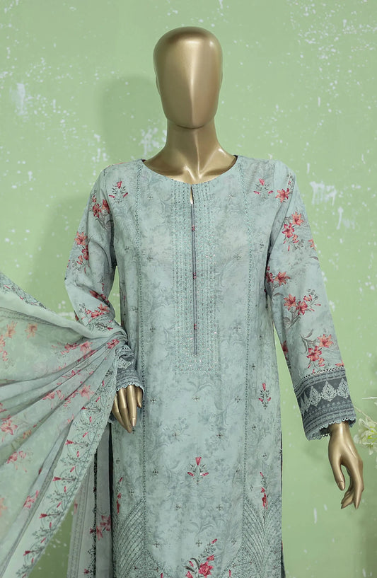 HZ Premium Emb Lawn Shirt with Emb Bamber Chiffon Dupatta Collection - PEC-905
