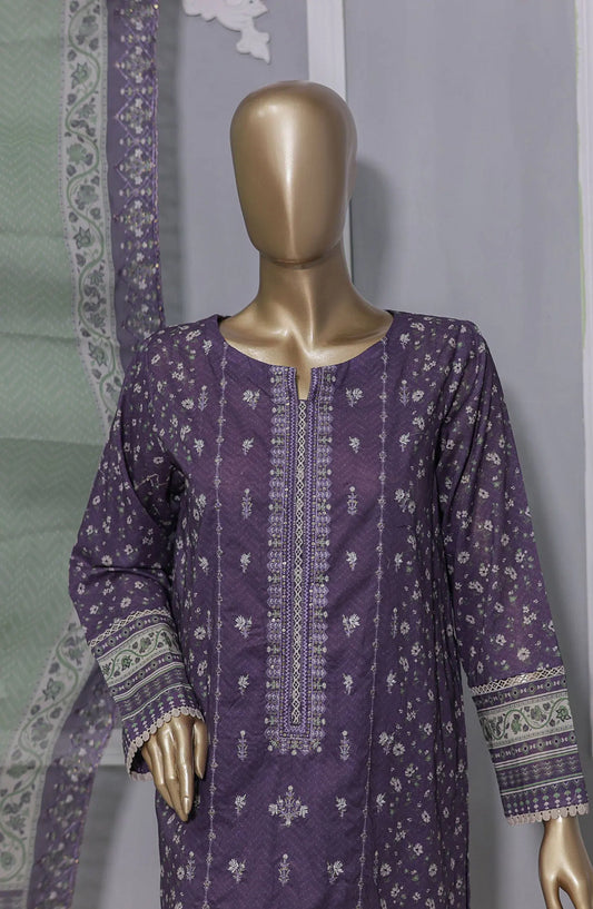 HZ Premium Lawn Embroidered with Emb Bamber Dupatta Collection VOl 02 - PC  913
