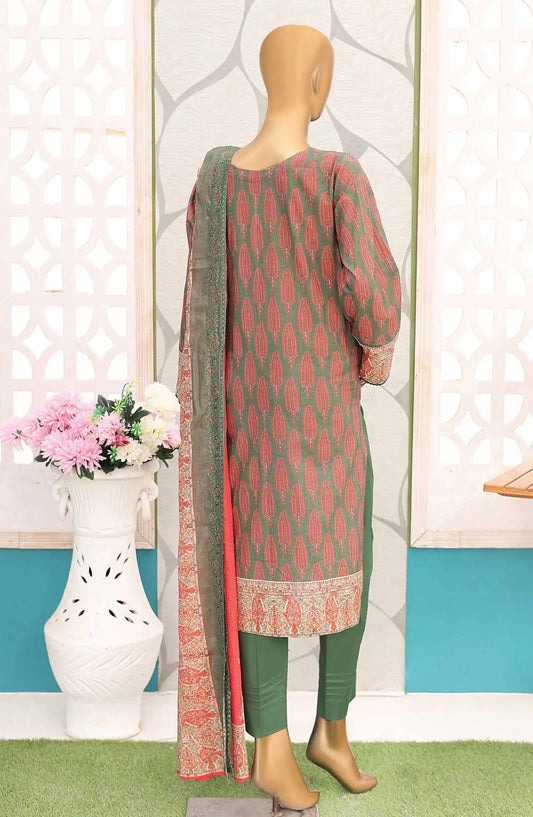 Premium Embroidered Cotton Lawn Shirt With Embroidered Cutwork Lawn Dupatta Vol 02 - PEC 138