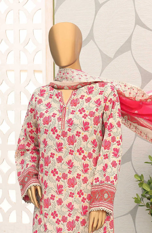 Premium Embroidered Cotton Lawn Shirt With Embroidered Cutwork Lawn Dupatta Vol 02 - PEC 140